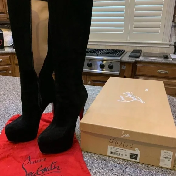 Christian Louboutin Daf Suede Boots! - Picture 3 of 11
